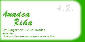 amadea riha business card